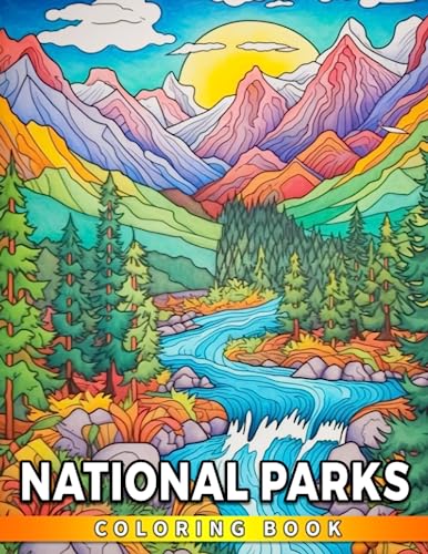 National Park Coloring Book: "Beautiful Landscape Coloring Pages For