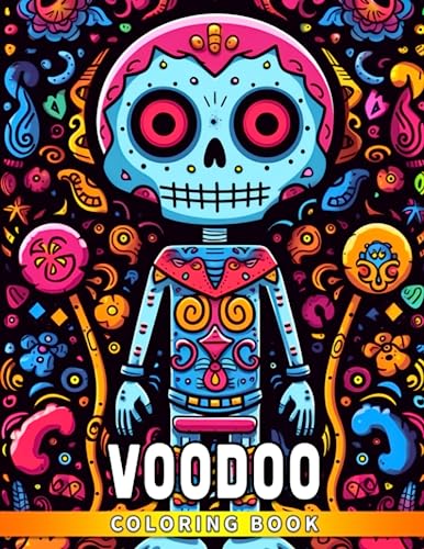 Voodoo Coloring Book: Halloween Dolls Coloring Pages With Vivid ...
