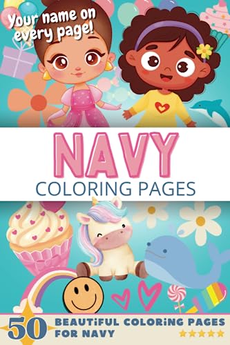 Navy Coloring Pages: Wow-Effect! Your name on every page - Navy