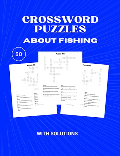 Crossword Puzzles About Fishing With Solutions: 50 Large Print Puzzles ...