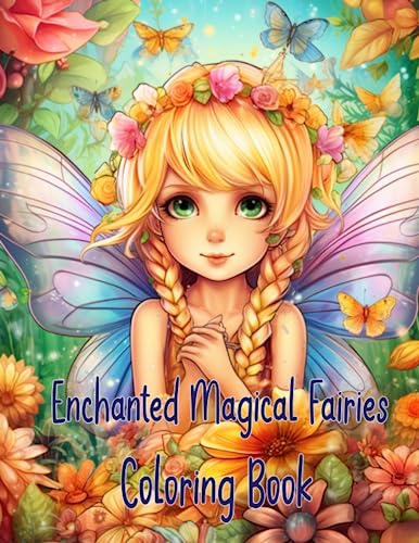 Enchanted Magical Fairies Coloring Book: 50 Whimsical Fairy-Themed ...
