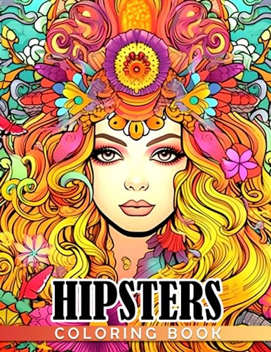 Hipsters Coloring Book: Delightful Coloring Pages Featuring Unique ...