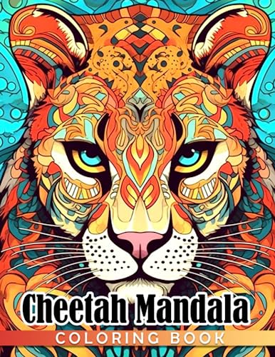 Cheetah Mandala Coloring Book: Beautiful Wild Animal Coloring Pages For