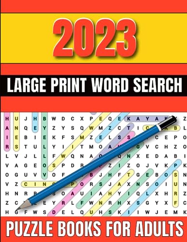 2023 Large Print Word Search Puzzle Book For Adults: Large Font ...