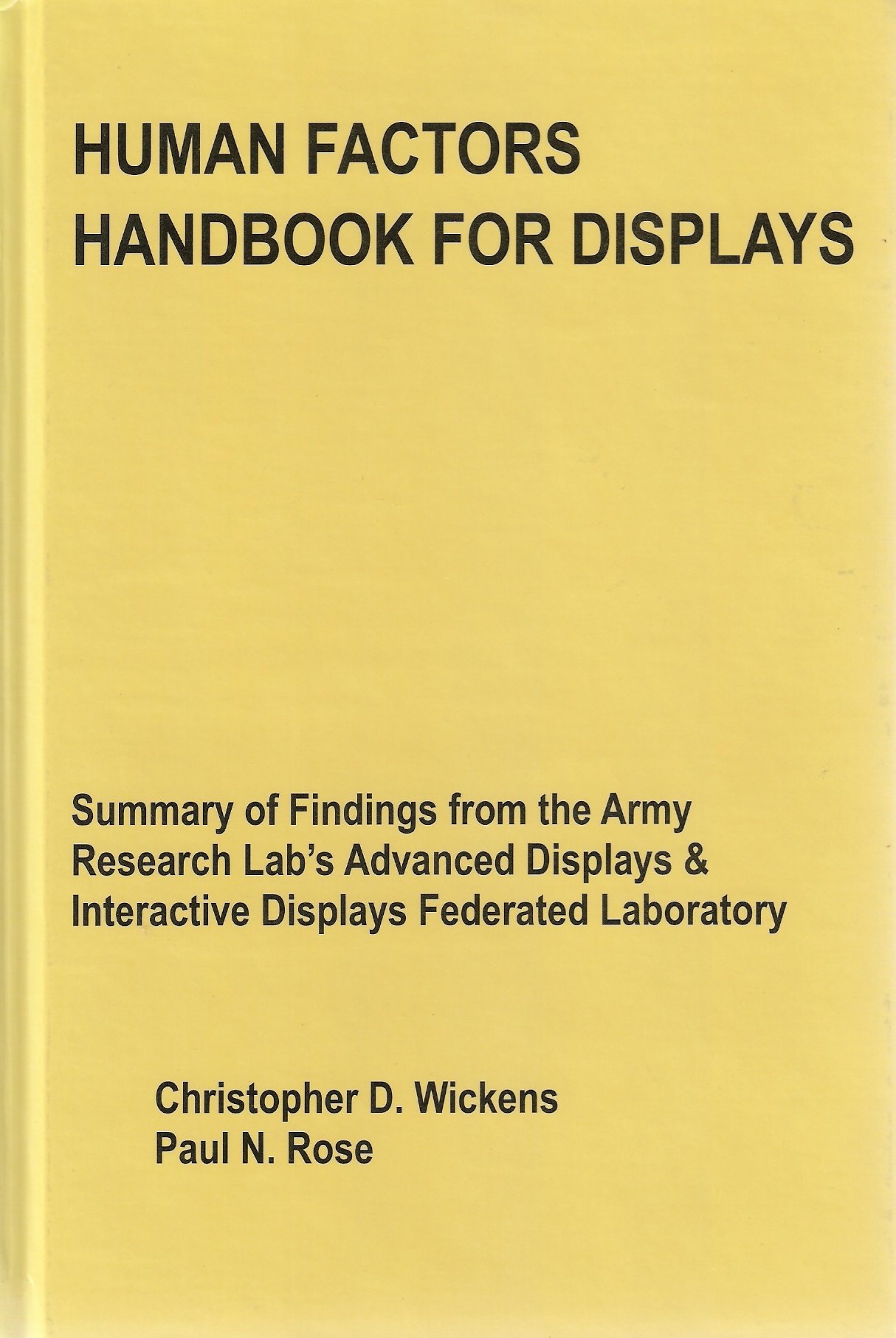 Human Factors Handbook for Displays by Christopher D. Wickens Goodreads