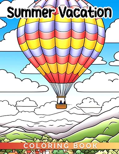 Summer Vacation Coloring Book: A Simple and Entertaining Coloring Book ...