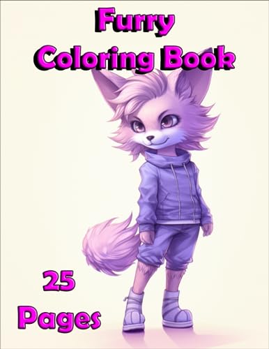 Furry Coloring Book: 25 Coloring Book Pages for Teens and Adults by ...