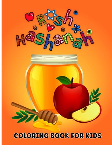 Rosh Hashanah Coloring Book For Kids: Large Size Happy Holiday Rosh