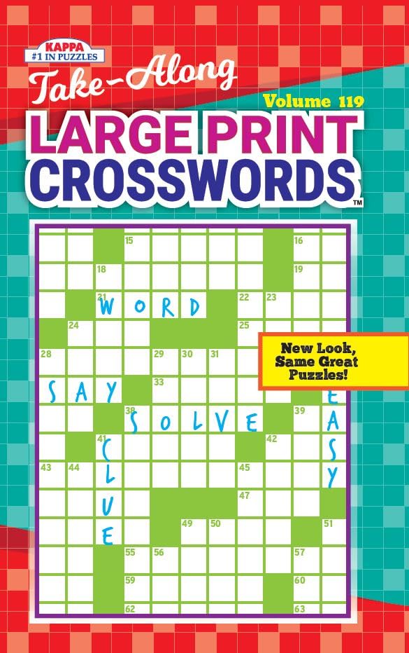 Take Along Large Print CrosswordsPuzzle Book by Kappa Books Publishers