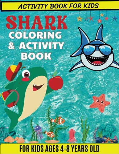 Shark Coloring and Activity Book: The Big Book of Sharks to Color, Cut ...