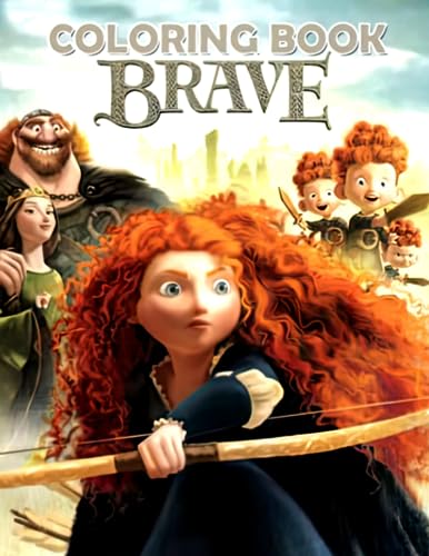 Brave Coloring Book: Strong Girls Princess with Color Pages for