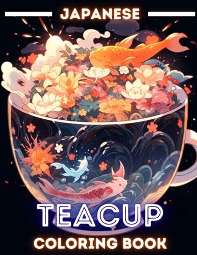 Japanese Teacup Adults coloring book :: A Fantasy Autumn Coloring Book