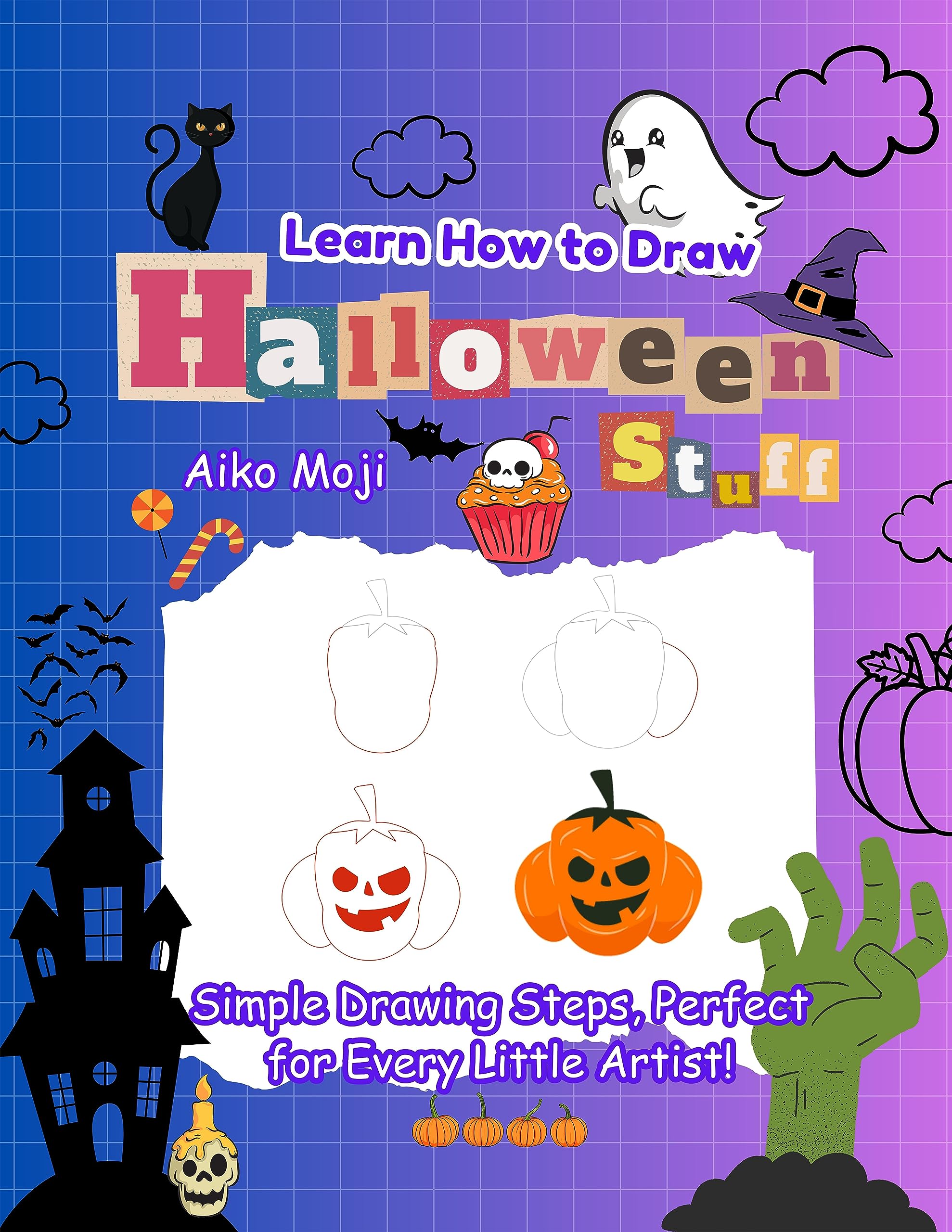 Learn How to Draw Halloween Stuff Simple Drawing Steps, Perfect for