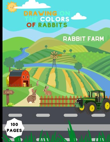 Drawing on the colors of rabbits Rabbit farm:Beautiful spring coloring ...