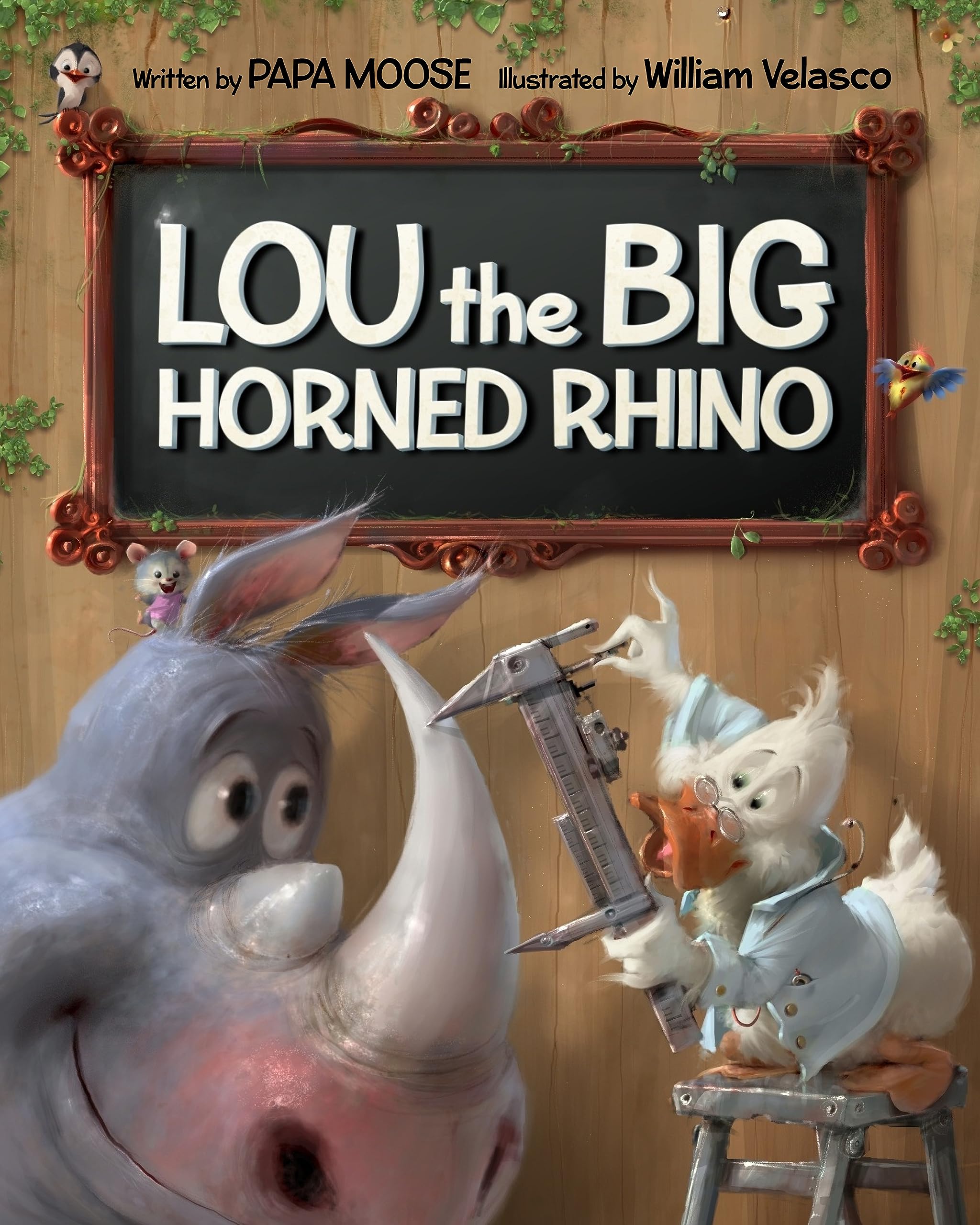 Lou the Big Horned Rhino: A Funny Rhyming Children's Book About Positive Self Esteem