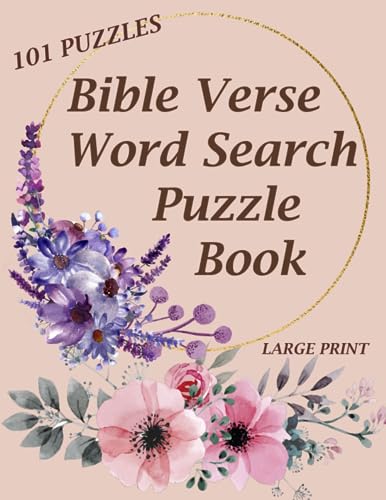 Bible Verse Word Search: 101 Large Print Bible Verse Word Search ...