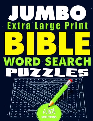 Jumbo, Extra-Large Print BIBLE WORD SEARCH PUZZLES With Large Print ...