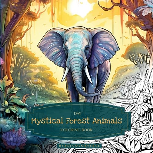 Mystical Forest Animals (Day) Coloring Book - Coloring Book for Teens ...