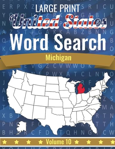 USA WORD SEARCH BY STATE PUZZLES: MICHIGAN Volume 10 - USA WORD SEARCH ...
