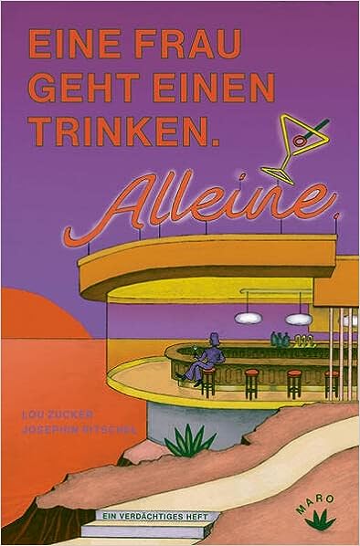 Eine Frau geht einen trinken. Alleine.