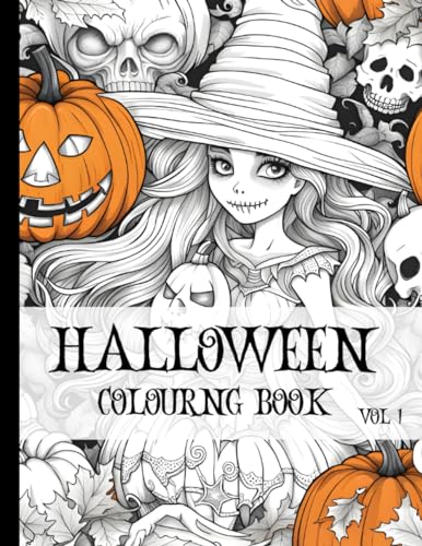 Hollween Colouring Book Vol 1: Whimsical Witches and Bewitching Scenes ...