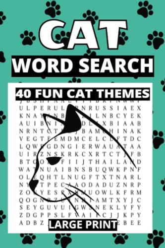 Cat Word Search: Cat Themed Puzzle Book for Cat Lovers. Large Print for ...