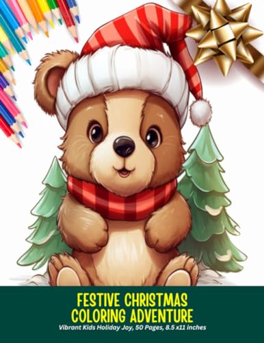 Festive Christmas Coloring Adventure: Vibrant Kids Holiday Joy, 50