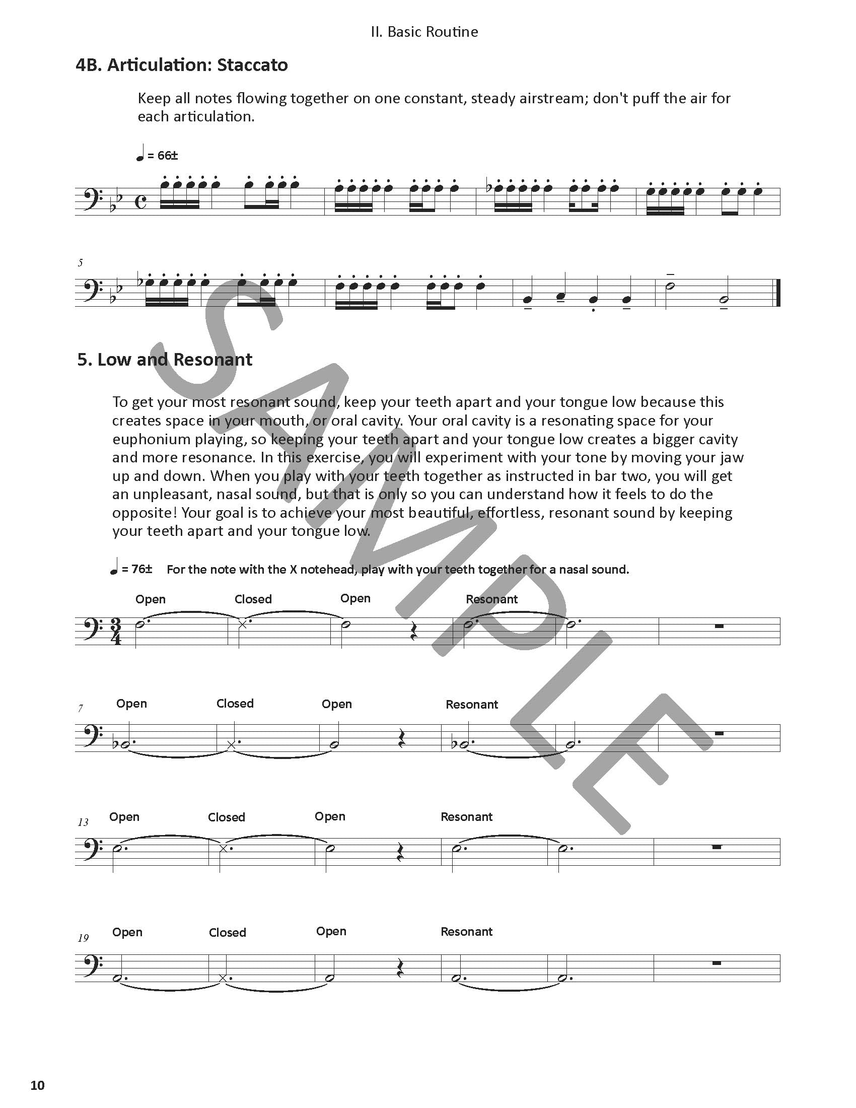 Daily Routines for the Student Euphonium Player Third Edition by Bill