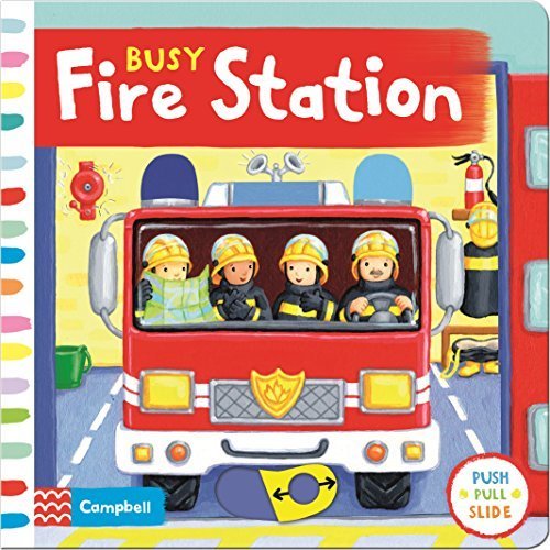Busy Fire Station Push, Pull and Slide the Scene to Bring the Busy