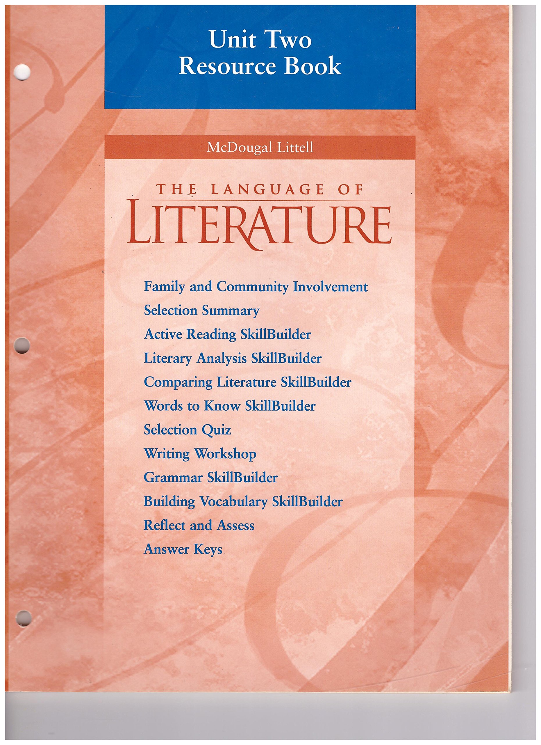 The Language of Literature (Britsh Literature) unit two resource book
