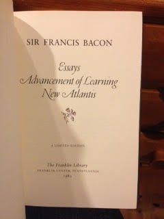 Essays ; Advancement of learning ; New Atlantis book cover