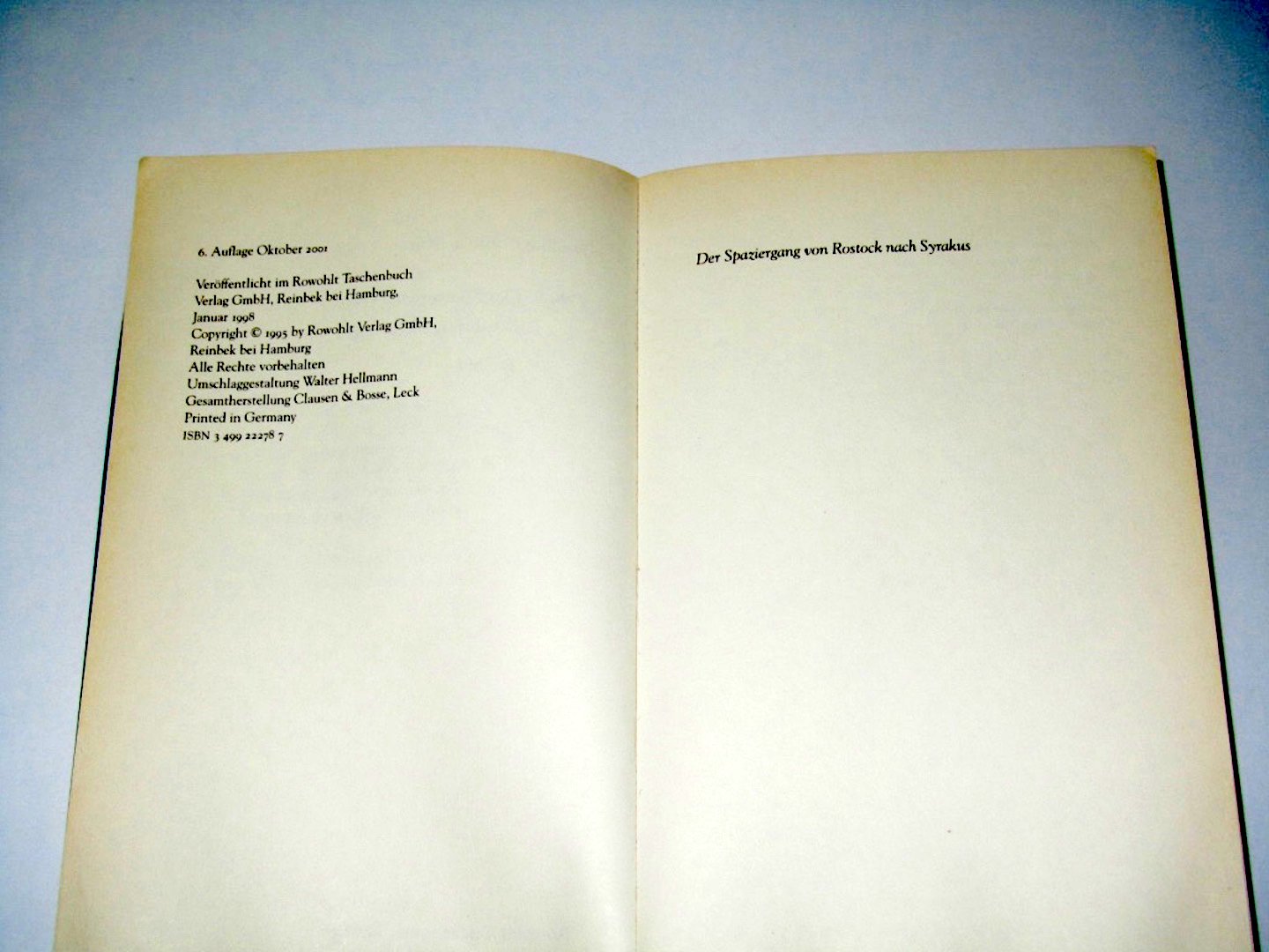 Der Spaziergang Von Rostock Nach Syrakus By Delius Goodreads
