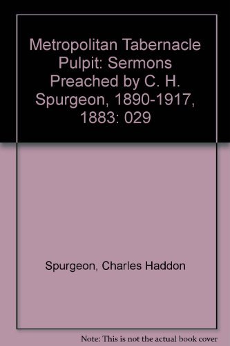 Metropolitan Tabernacle Pulpit book cover 1