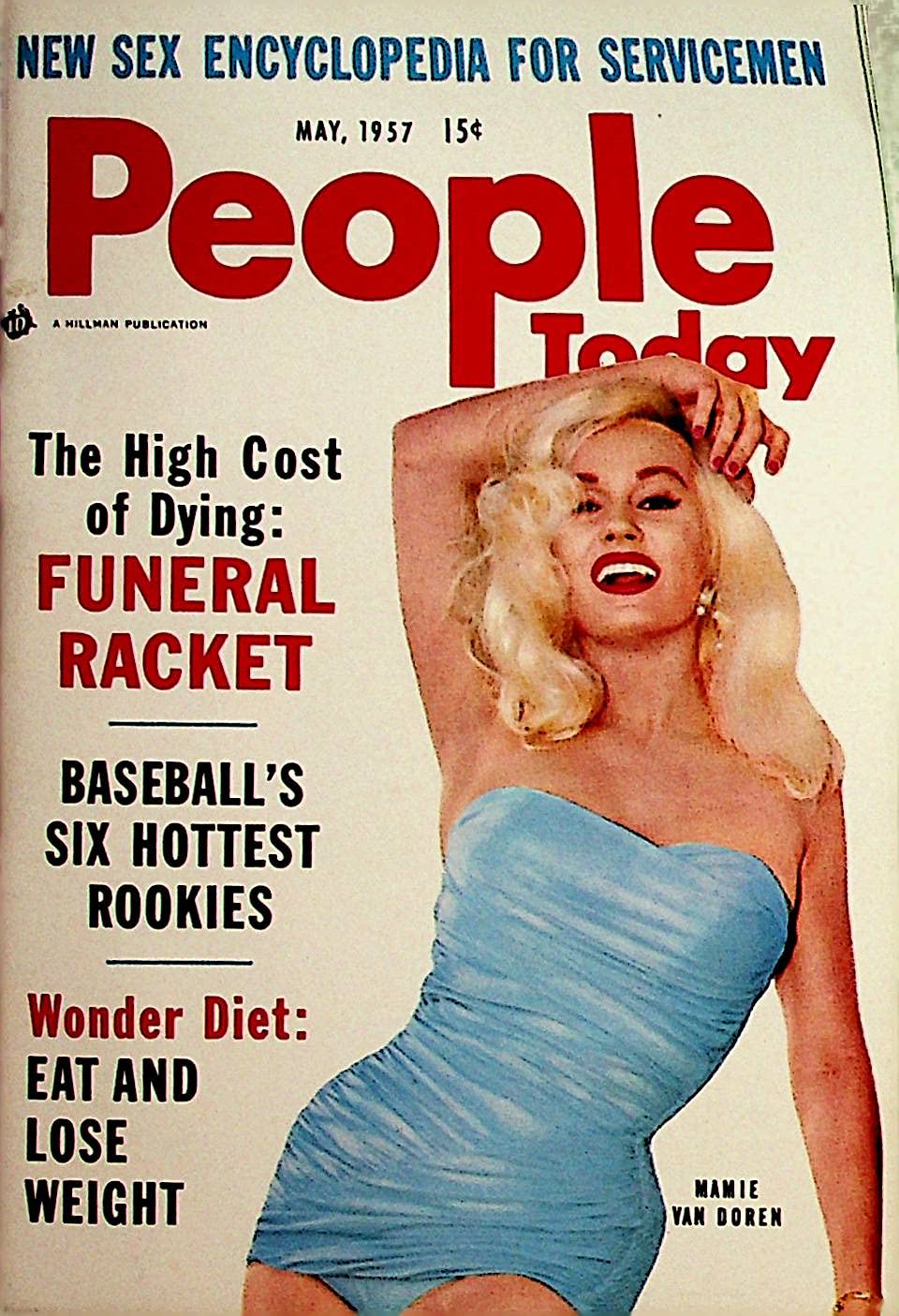 People Today Digest Cheesecake Magazine Mamie Van Doren May 1957 by j