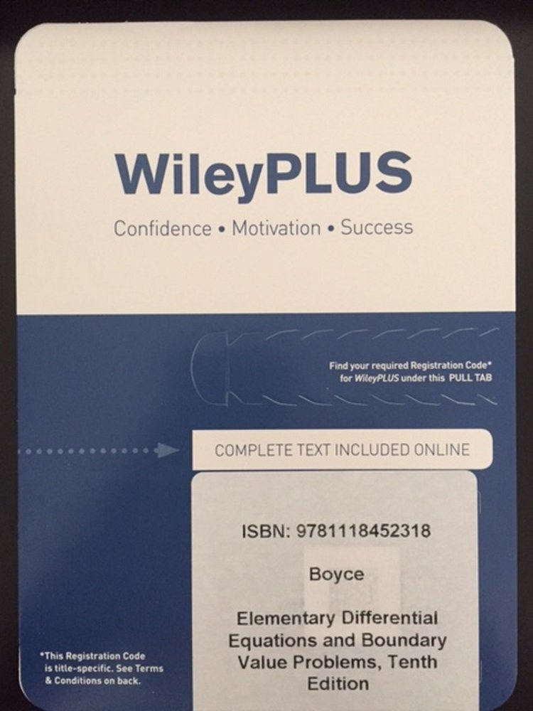 WileyPLUS Registration Code for Boyce's Elementary Differential