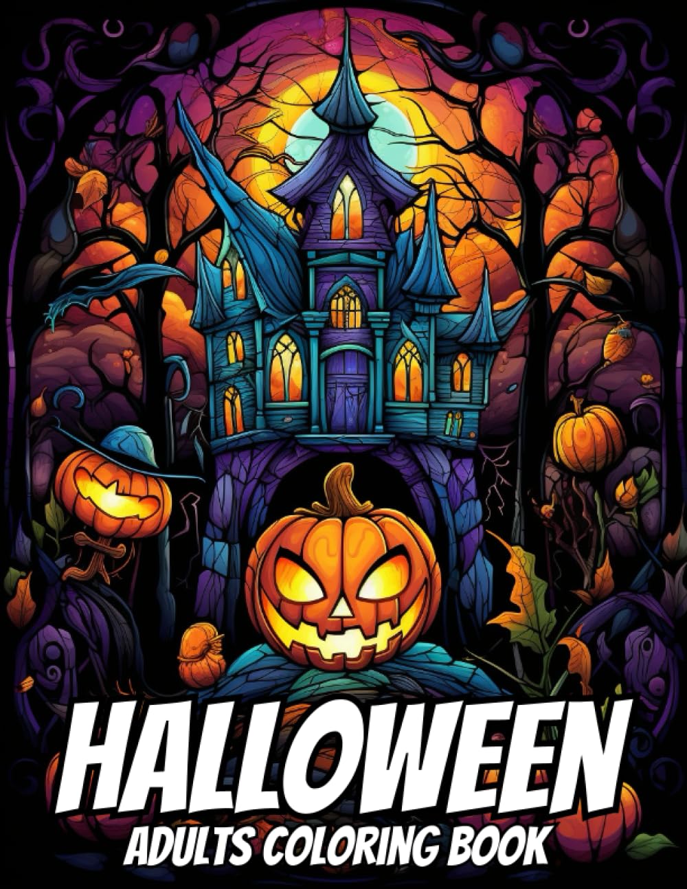 Halloween Adults Coloring Book: Halloween Large Print Coloring Book ...
