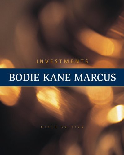 Investments by Bodie, Zvi, Kane, Alex, Marcus, Alan 9th (ninth) (2010) Hardcover book cover
