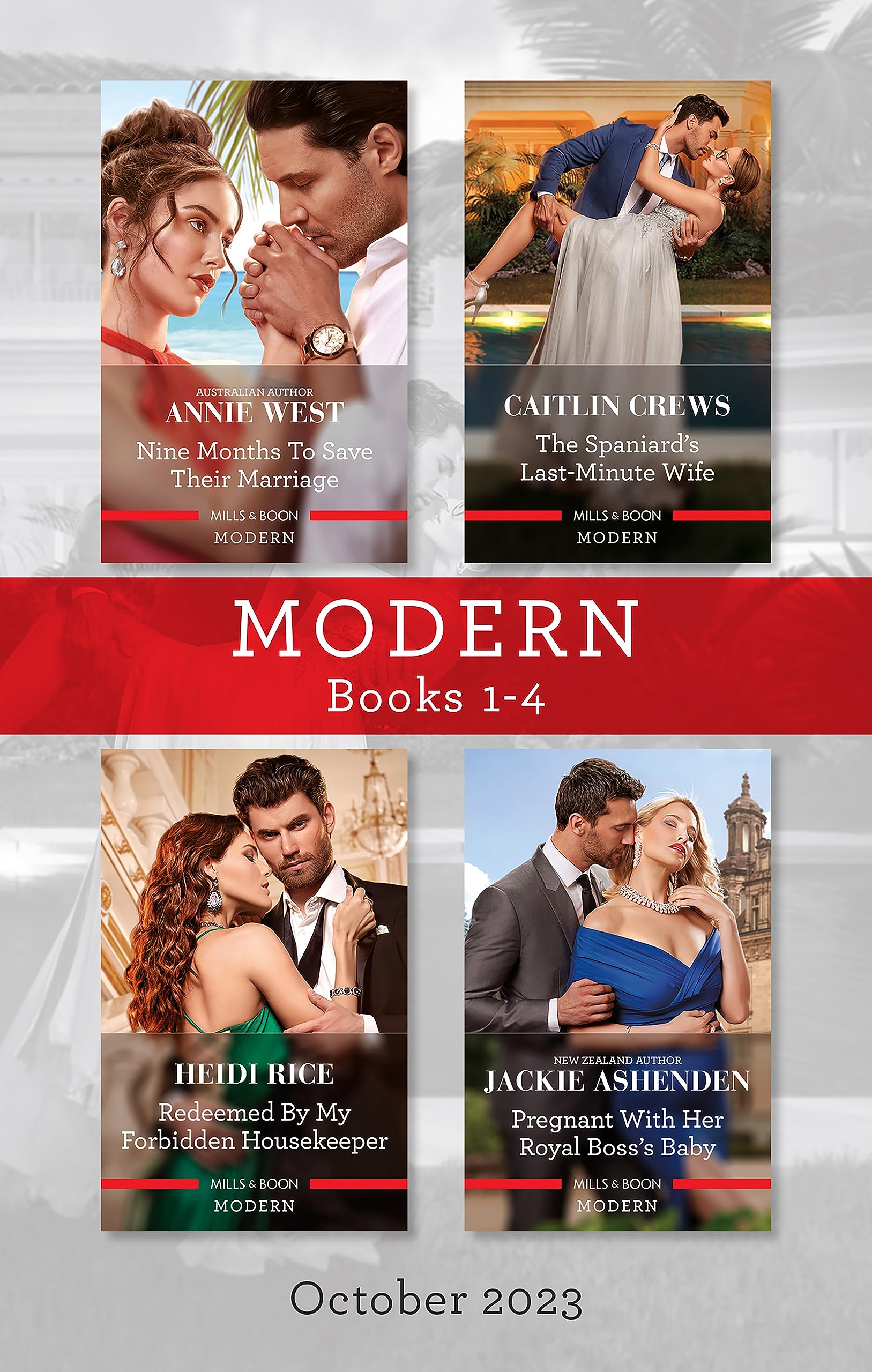 Modern Box Set 1-4 Oct 2023/Nine Months to Save Their Marriage/The Spaniard's Last-Minute Wife/Redeemed by My Forbidden Housekeeper/Pregnant with H
