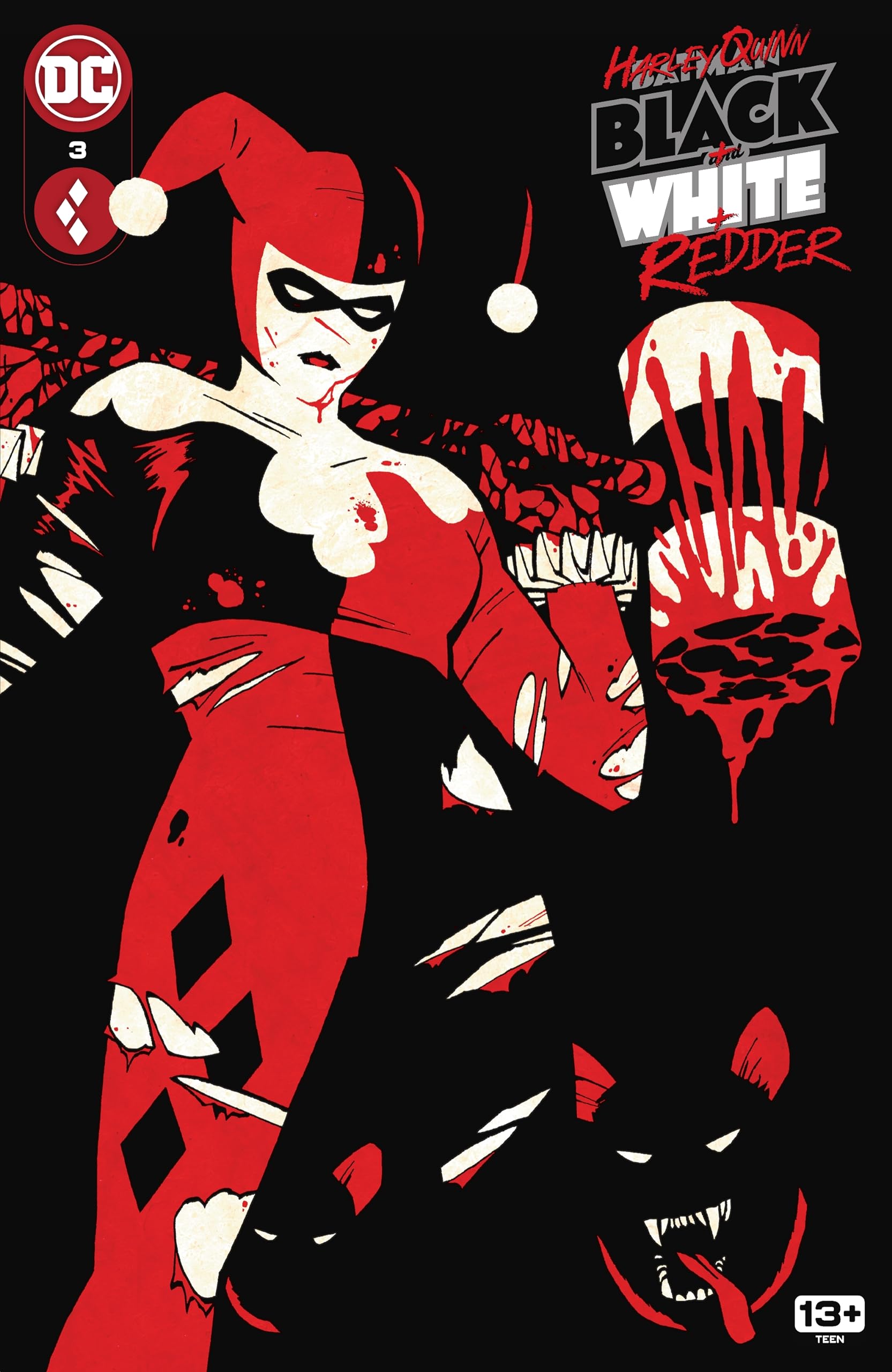Harley Quinn: Black + White + Redder (2023-) #3 (Harley Quinn Black + White + Red
