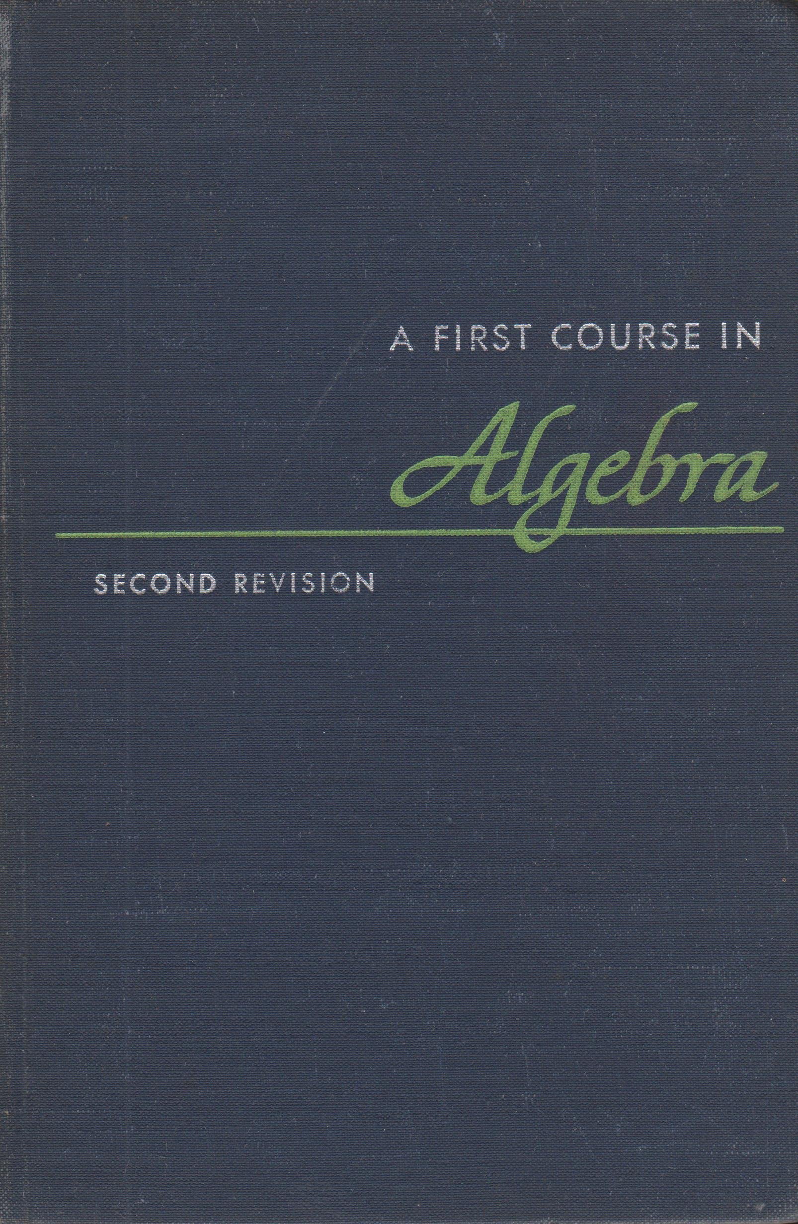 A First Course in Algebra by N.J. Lennes | Goodreads
