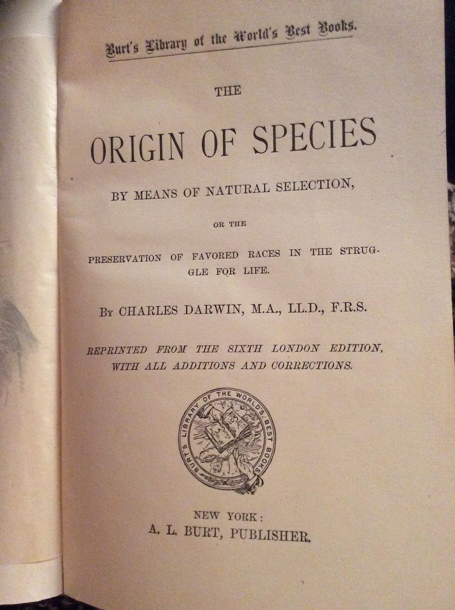 Science Origin of Species by Charles Darwin Goodreads