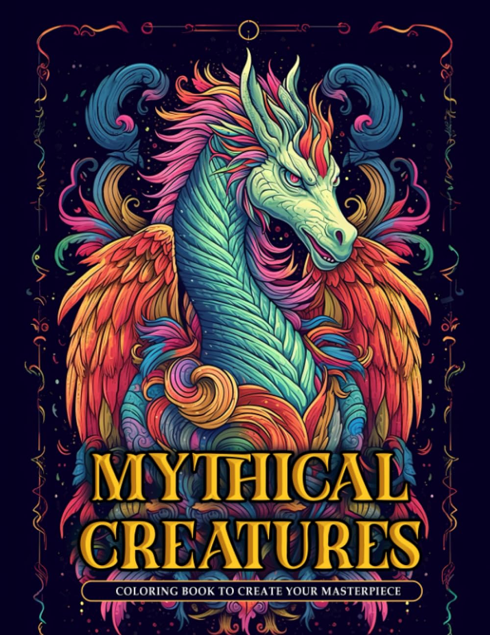 Mythical Creatures Coloring Book: Mystical and Fantasy Animals Coloring Book for Adults to Color