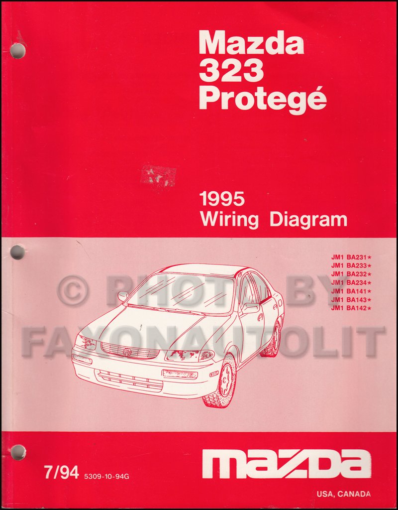 1995 Mazda 323 and Protege Wiring Diagram Manual Original by Mazda