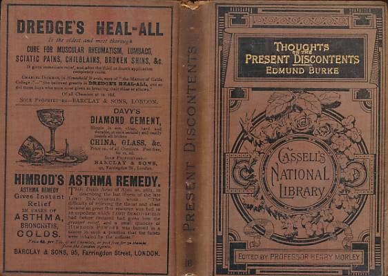 Thoughts on the Present Discontents. Cassell's National Library No 18