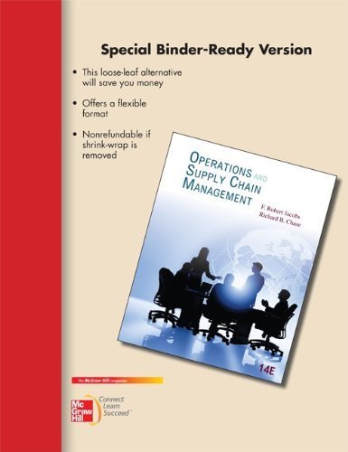 Operations and Supply Chain Management by F. Robert Jacobs by F. Robert ...