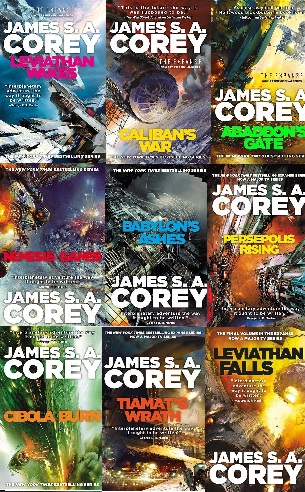 James S A Corey Expanse Series 9 Hardcover Collection Set