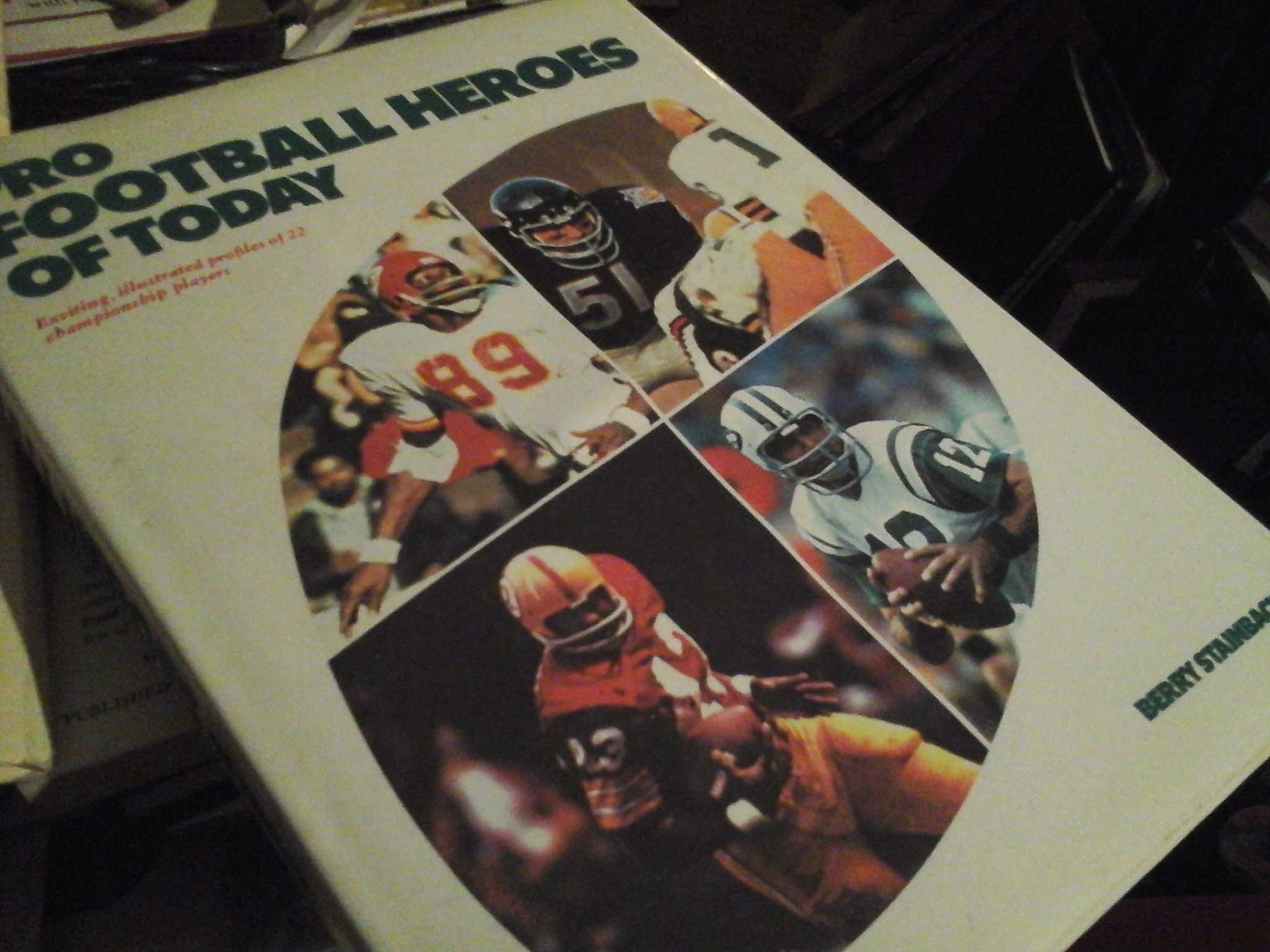 Pro football heroes of today book cover