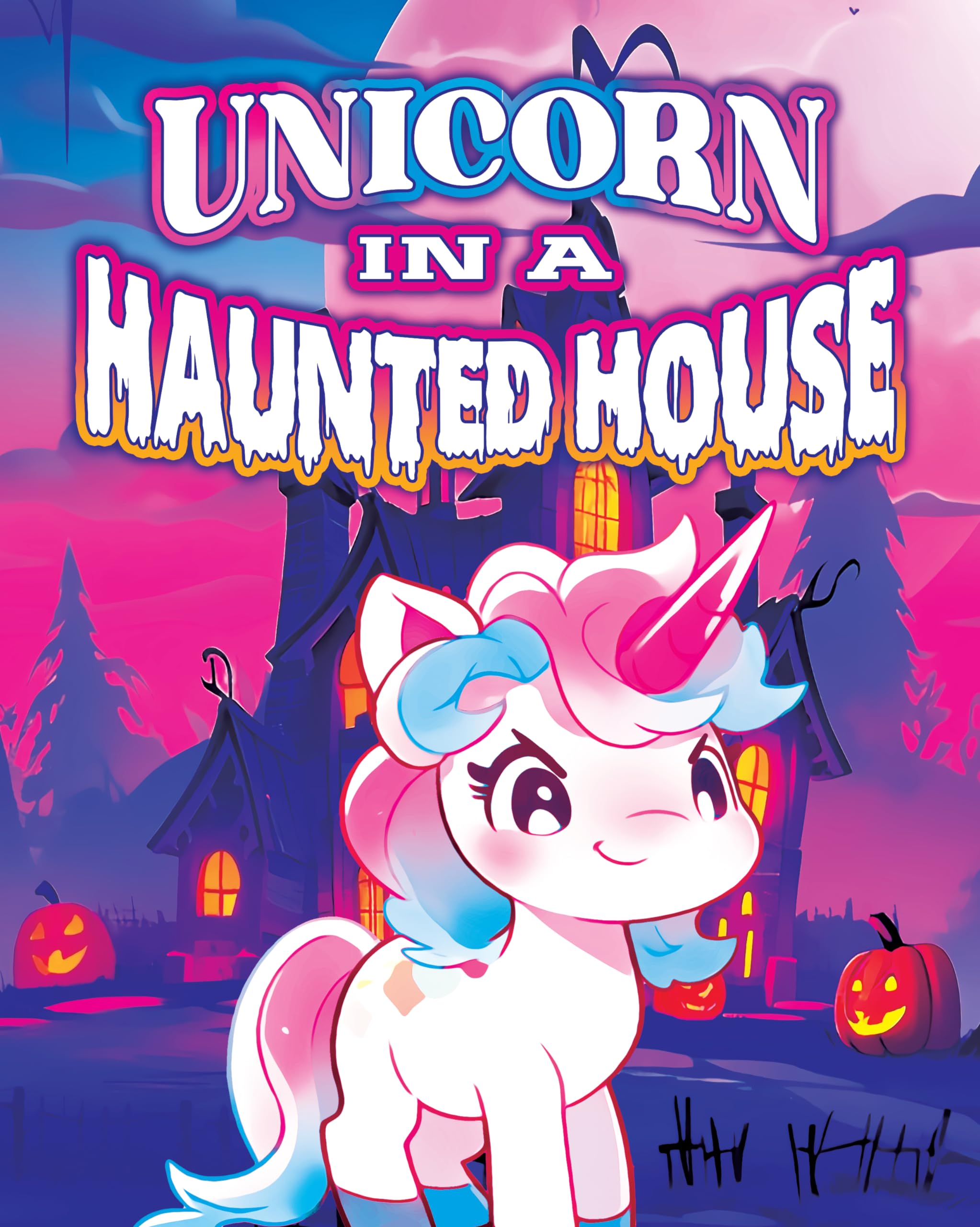 UNICORN IN A HAUNTED HOUSE: Adventure Halloween Story Picture Bedtime Book for Kids