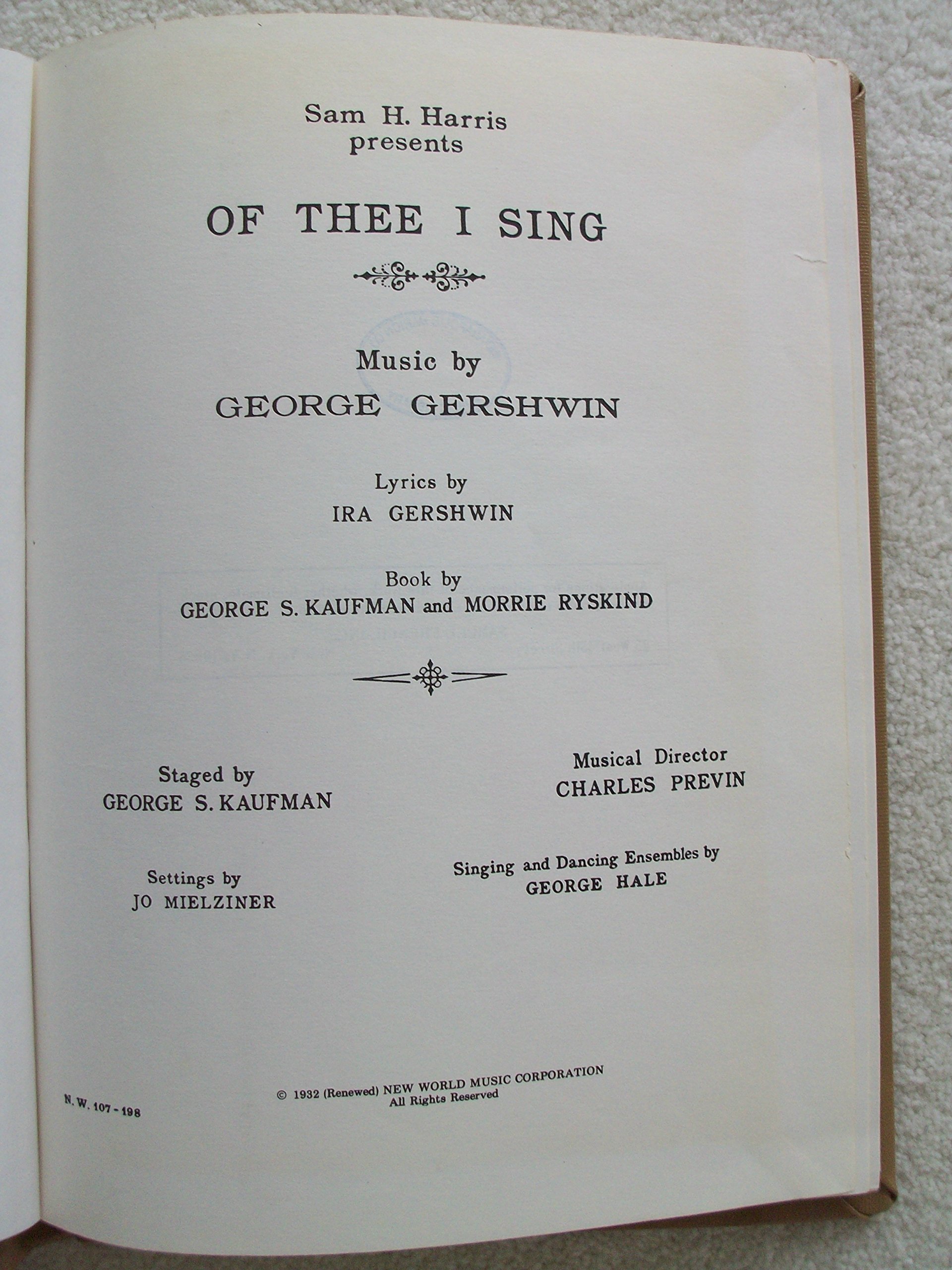 Of thee i sing