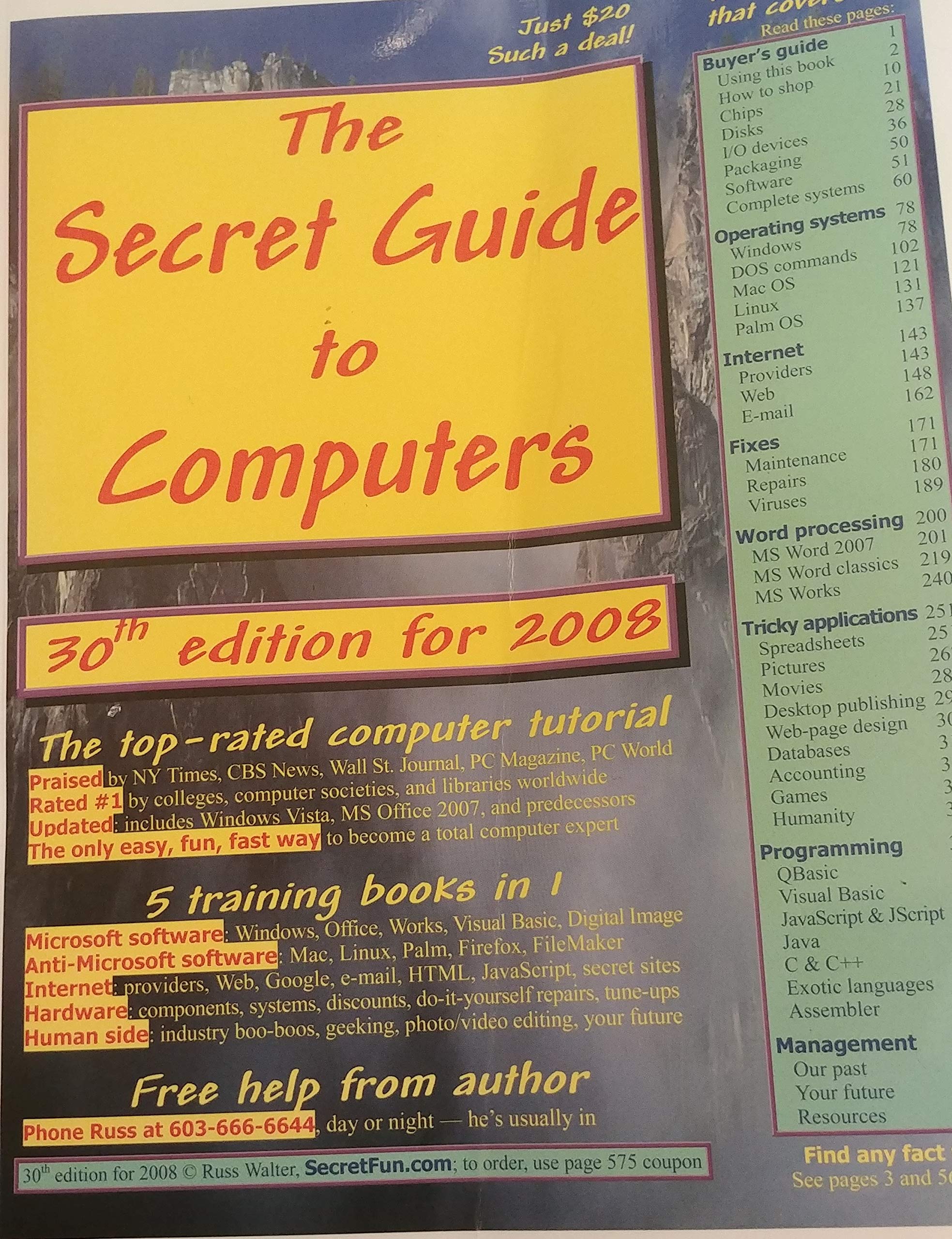 The Secret Guide to Computers, 30th Edition for 2008 by Russ Walter ...
